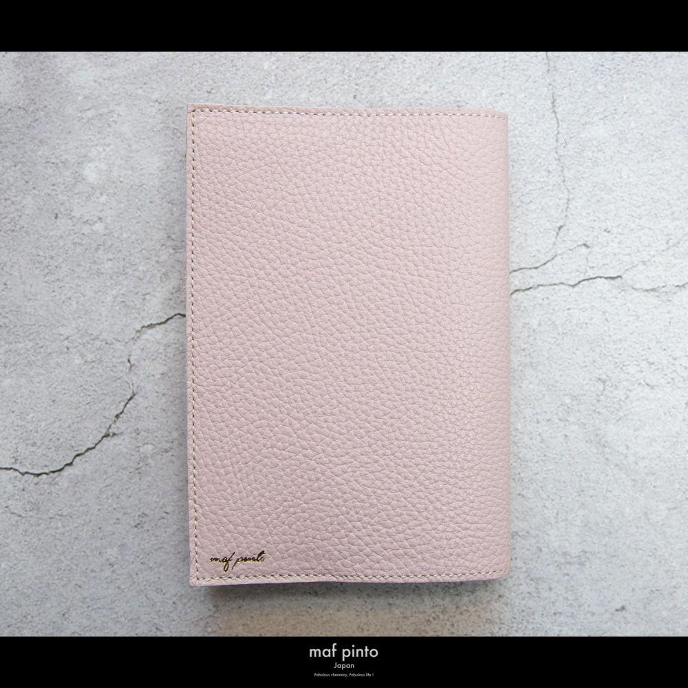 maf pinto (マフ ピント) レザーブックカバー 新書サイズ ADRIA LINE ライトピンク 本革 日本製