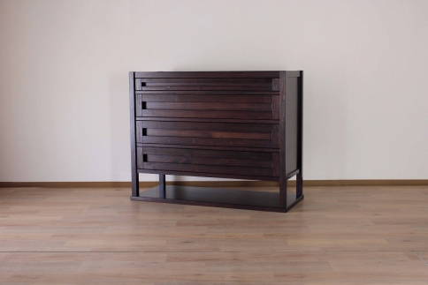 【万葉 120うつわ箪笥】★浮造り加工が施されたレトロな雰囲気で和モダンや伝統を感じる古民家風インテリアを演出します