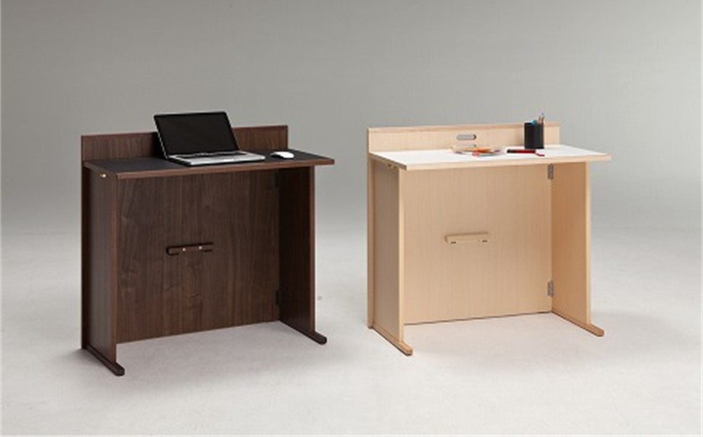 折り畳みデスク　パタン　ブラウン色