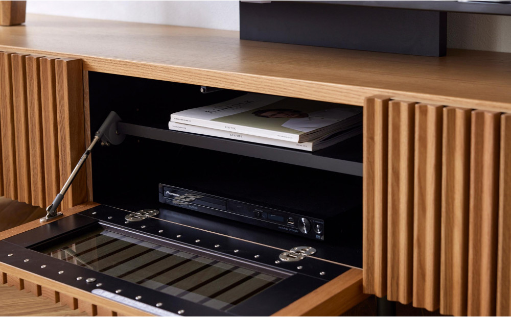 テレビボード 220cm ローボード ルーク2 ＜オークヴィンテージナチュラル＞【モーブル／大川家具】