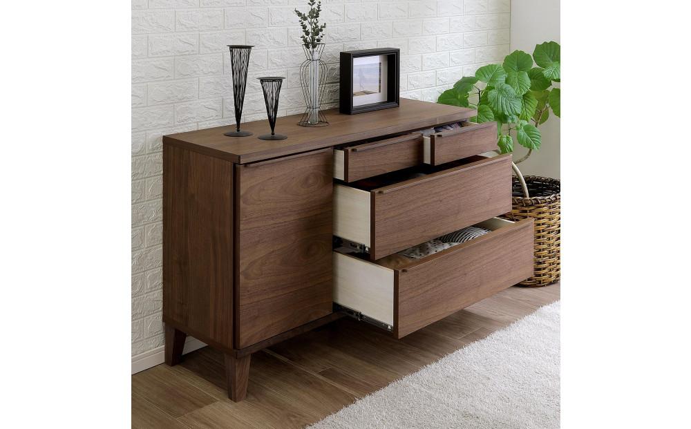 大川家具 幅120cm サイドボード レッドオーク -leo-レオ