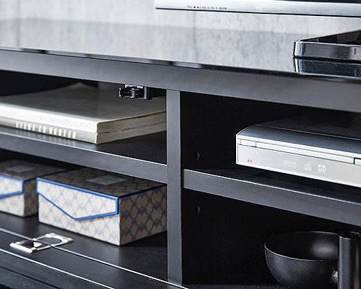 【開梱設置】テレビ台 ルーチェ ガラスタイプ 幅250-300cm TV ブラック 黒 テレビボード TV台 TVボード ローボード 家具