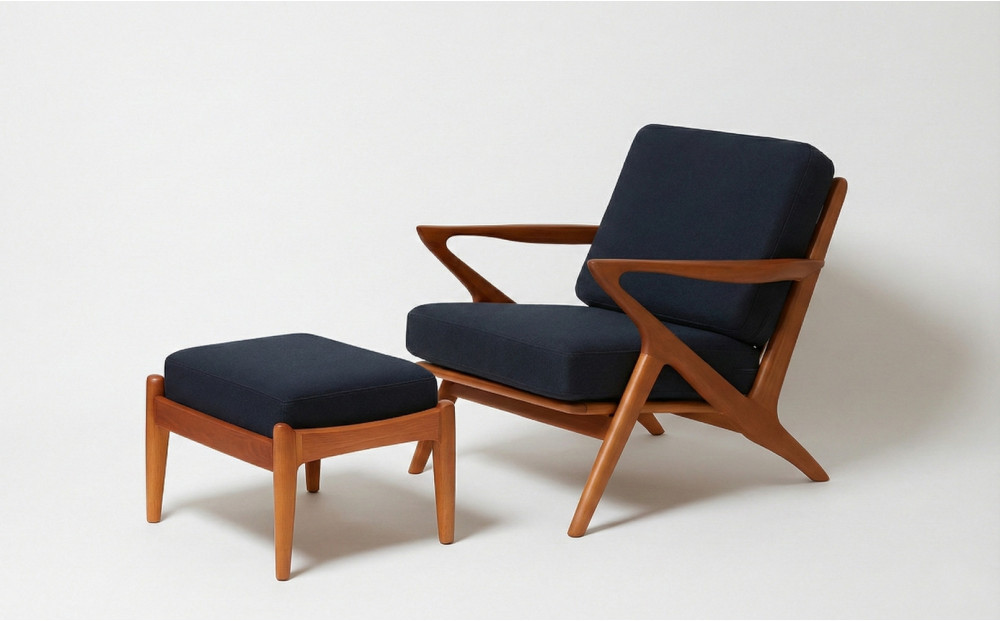 バナード オットマン 無垢材 北欧家具デザイン