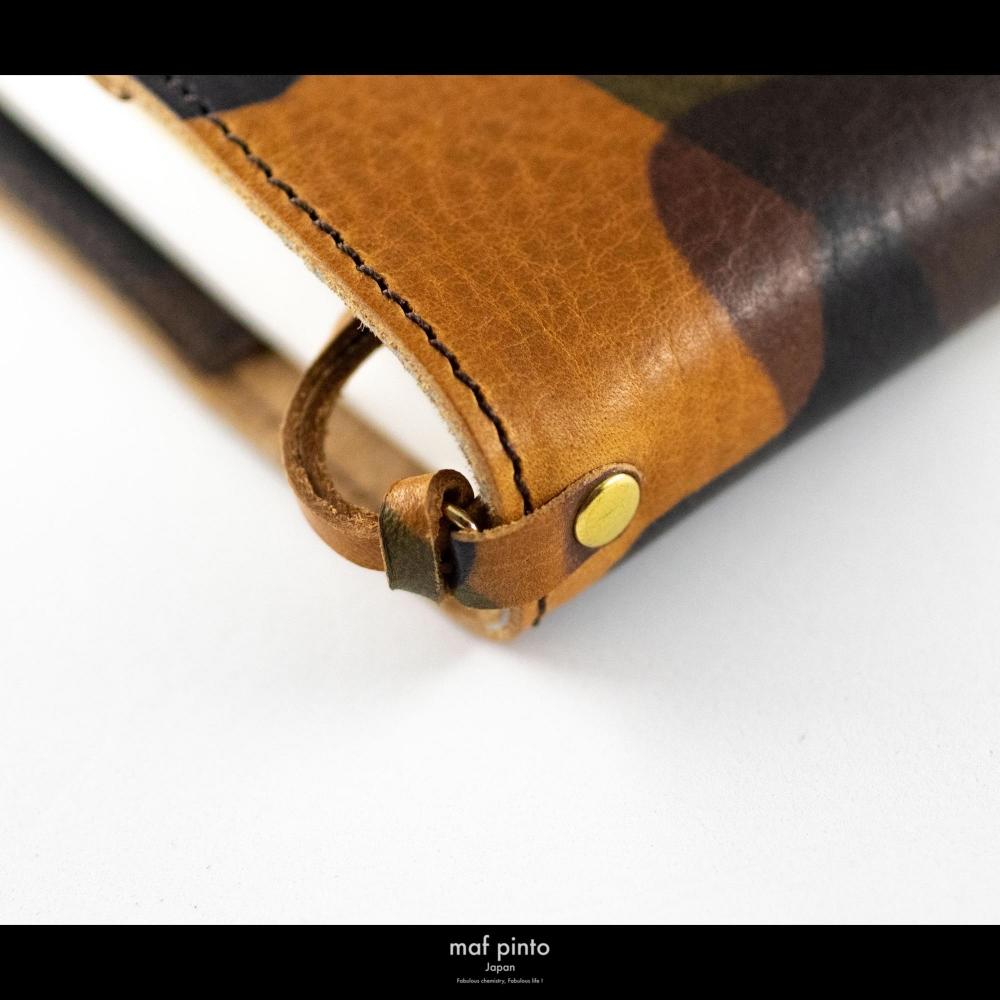 maf pinto (マフ ピント) レザー手帳カバー A5 カモフラージュ ライト 本革 日本製