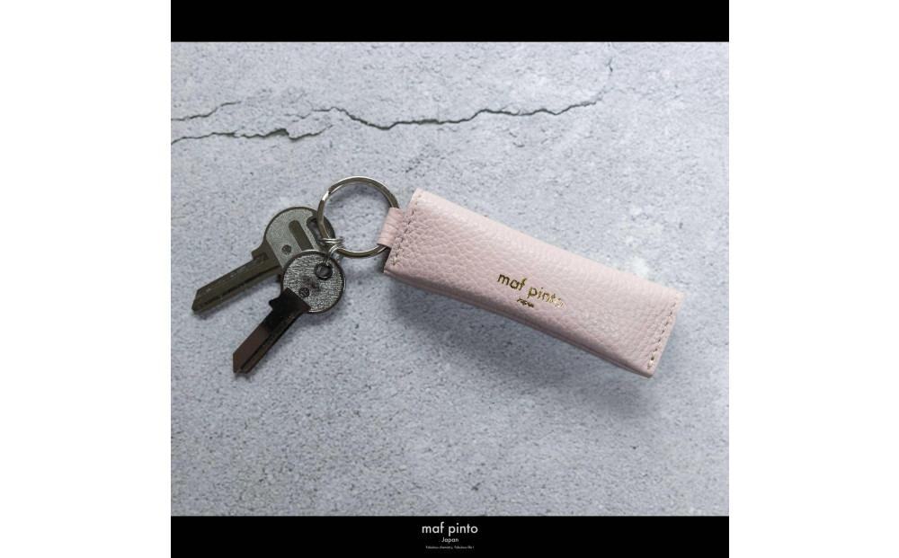 maf pinto (マフ ピント) キーリング キーホルダー 小銭入れ付き ミニ財布 ライトピンク ADRIA LINE レザー 本革 日本製