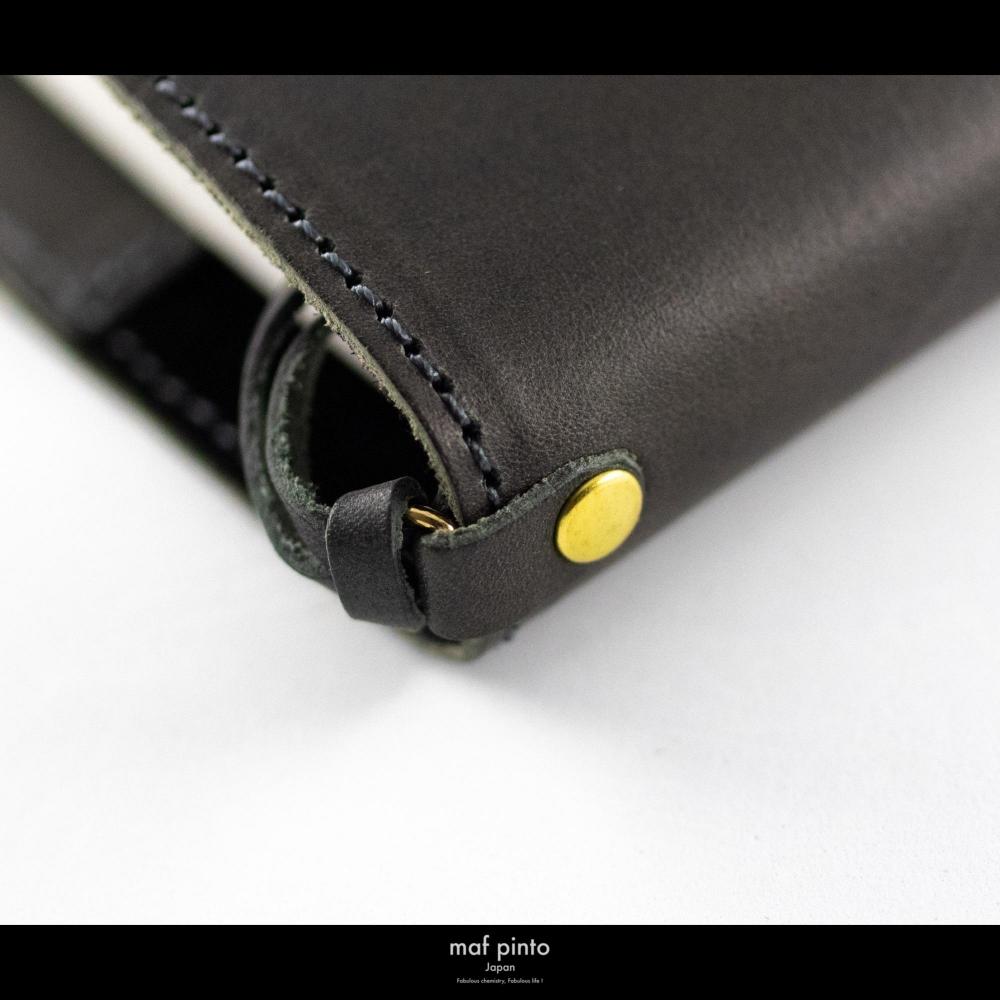 maf pinto (マフ ピント) レザー手帳カバー B6 グレー 本革 日本製