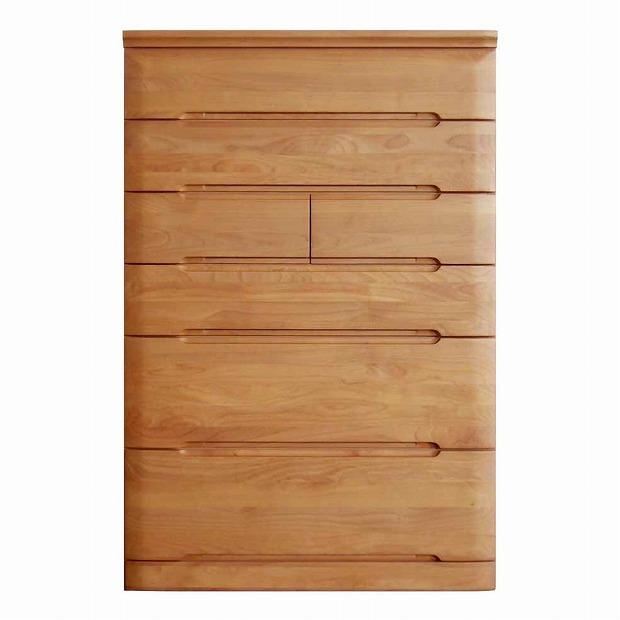 チェスト タンス 幅88 6段 奥行44 アルダー材 ナチュラル色 プラム 桐たんす 箪笥 婚礼家具 衣類収納 大川家具【丸田木工】