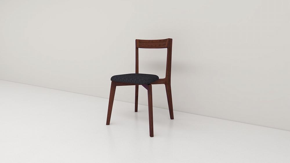 【開梱設置】高野木工 リアルトチェア ウォルナット 生地：CHART6ブラック【10年保証】