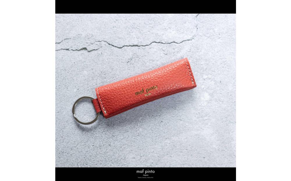 maf pinto (マフ ピント) キーリング キーホルダー 小銭入れ付き ミニ財布 フレッシュレッド ADRIA LINE レザー 本革 日本製