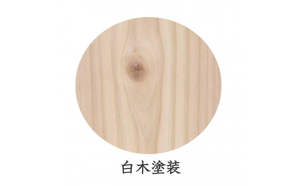 国産ひのき 半円 120 折脚テーブル【白木塗装色】