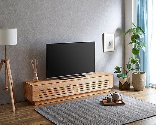 【開梱設置】テレビ台 ルーチェ 無垢 センダン 幅154-204cm TV テレビボード TV台 TVボード ローボード 家具