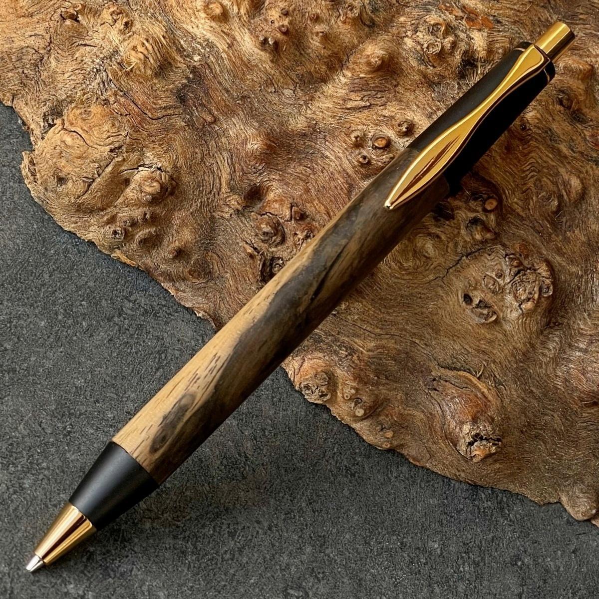 黒柿 / 2つの内部機構を持つ新感覚の木軸ペン / SINPEN【MP&BP】 ゴールド金具/ MUKU屋