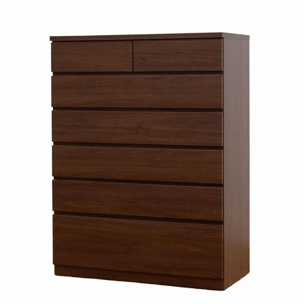 チェスト タンス 幅88 6段 奥行44 ウォールナット色 シルフ Sylph 桐たんす 箪笥 婚礼家具 衣類収納 大川家具【丸田木工】