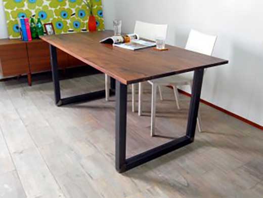 【無骨な鉄脚がかっこいい男前ダイニングテーブル】TEZU ダイニングテーブル 180 ウォールナット