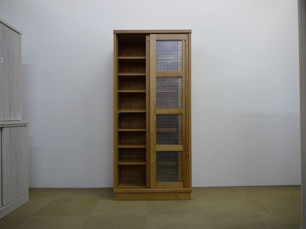 80 カップボード ハッピー 全ガラス＜WH色＞