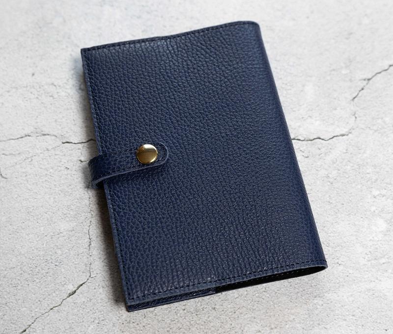 maf pinto (マフ ピント) 手帳カバー＆ブックカバー ネイビー ADRIA LINE レザー 本革 日本製