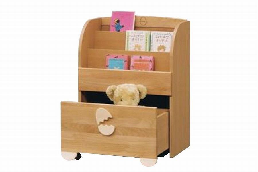 【幅60 奥行42 高さ80.3】お片づけしたくなる園児子供収納「たまご６０絵本棚おもちゃ収納」