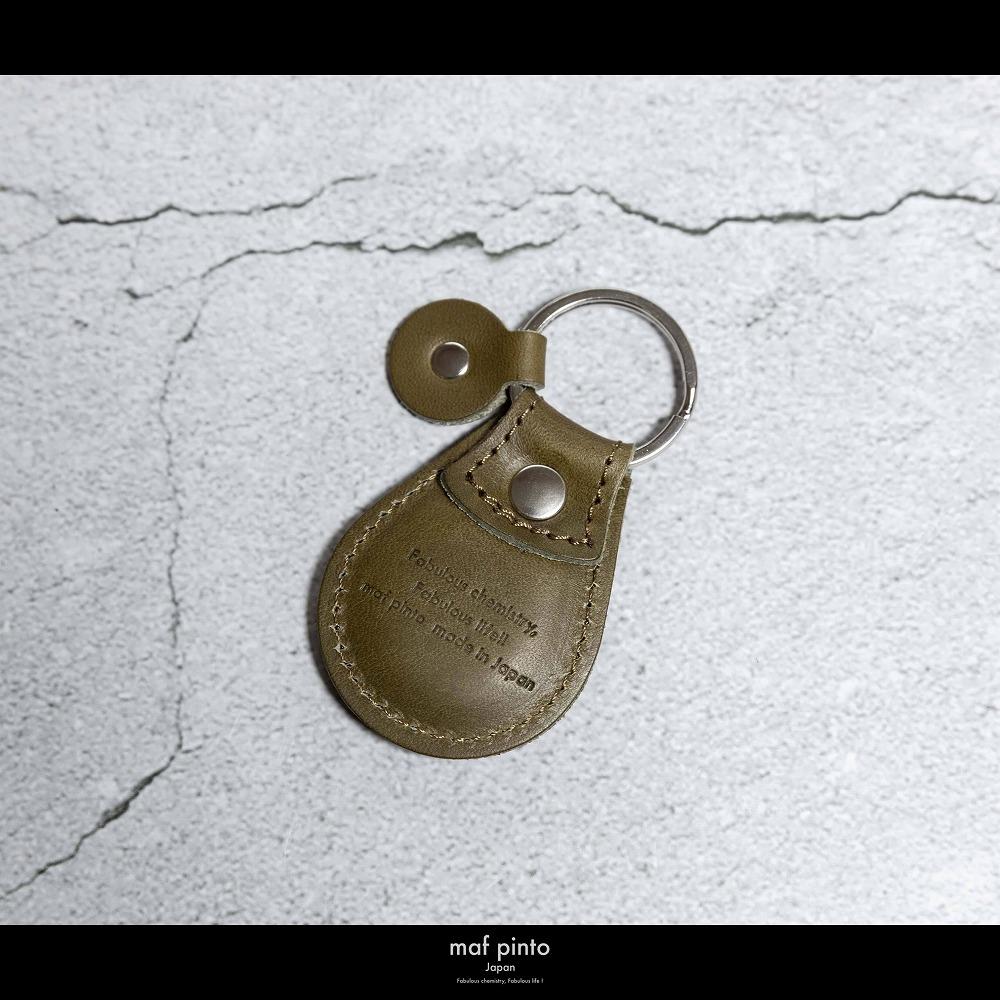 maf pinto (マフ ピント) タグ キーリング キーホルダー キーケース キーチャーム オリーブ レザー 本革 日本製
