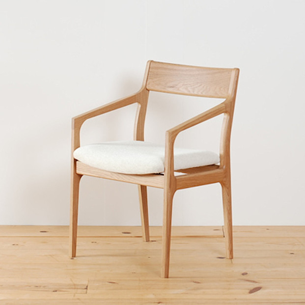 ダイニングチェア オーク無垢材 肘付 TS-10HO WAプラス 大川市
