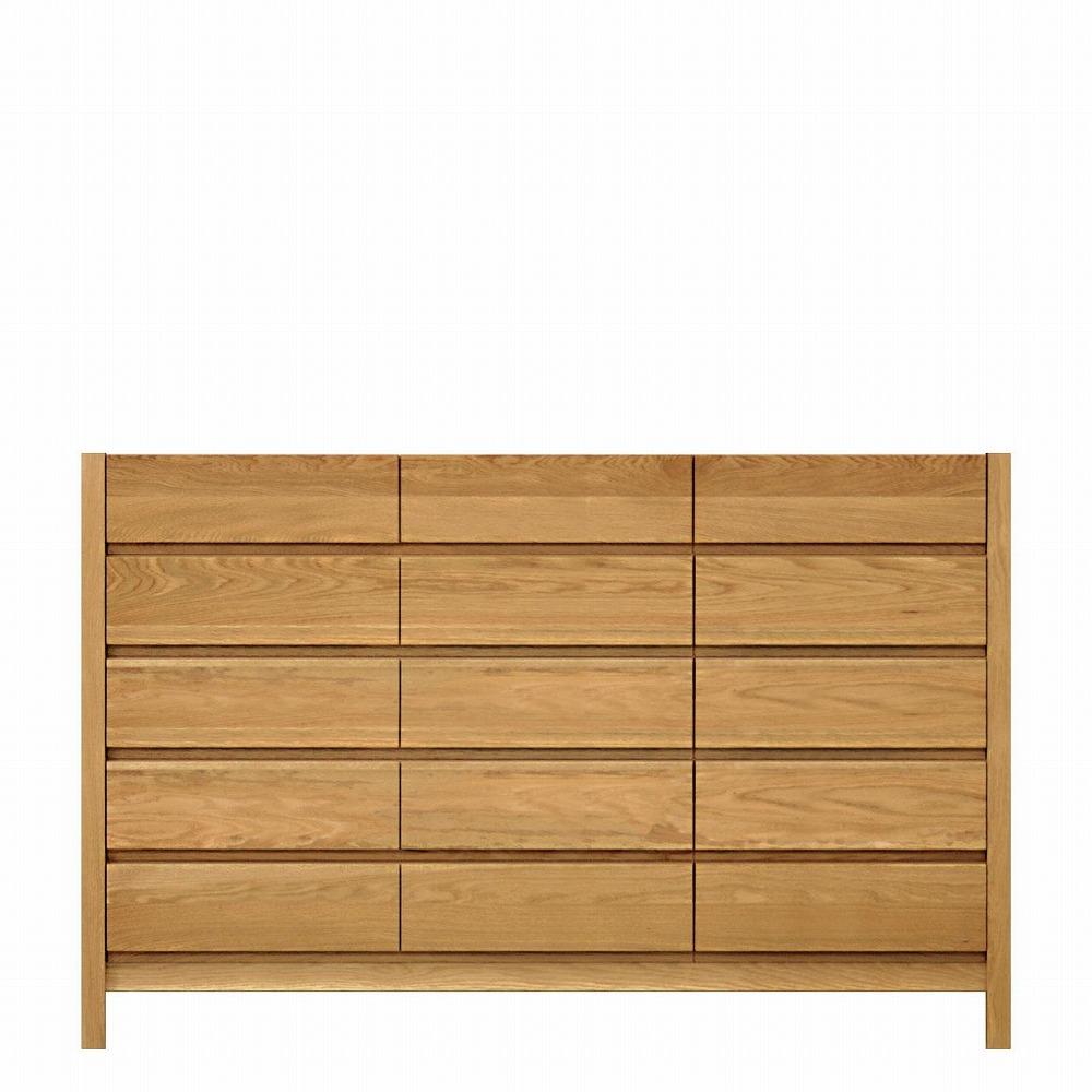 チェスト タンス 幅156 5段 奥行44 ホワイトオーク 無垢 桐たんす 箪笥 脚付き 木製 婚礼 衣類収納 大川家具 丸田木工 シーズ