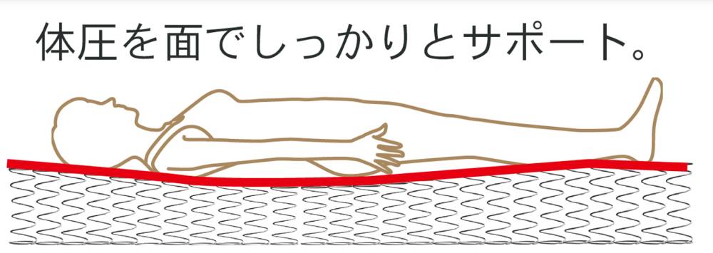 ダブルサイズ 国産ボンネルコイルマットレス グランジーナ【ブラック】