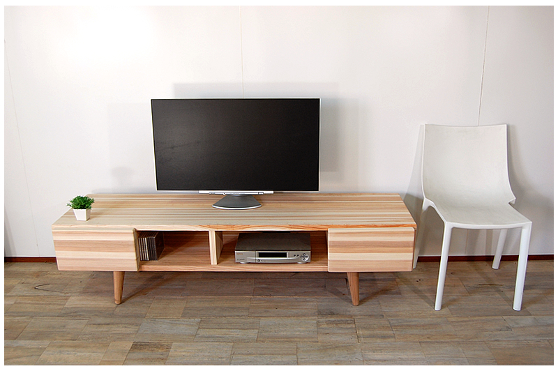 【撫でたくなる国産杉のすべすべキャビネット】NADEテレビボード 170 国産杉