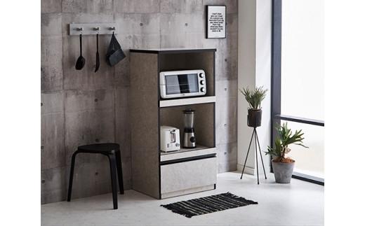 【開梱設置】レンジ台 レンジボード 幅60cm スイム ストーンホワイト 食器棚 家具