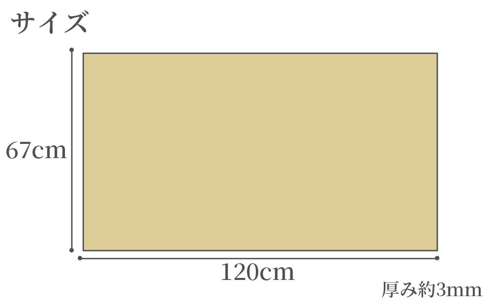 い草玄関マット DXリーフ ベージュ 67×120