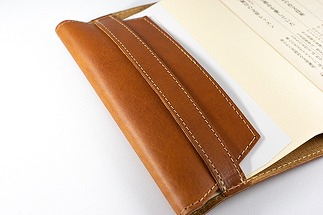レザーブックカバー四六判サイズ（フリーモデル）【ライトブラウン】