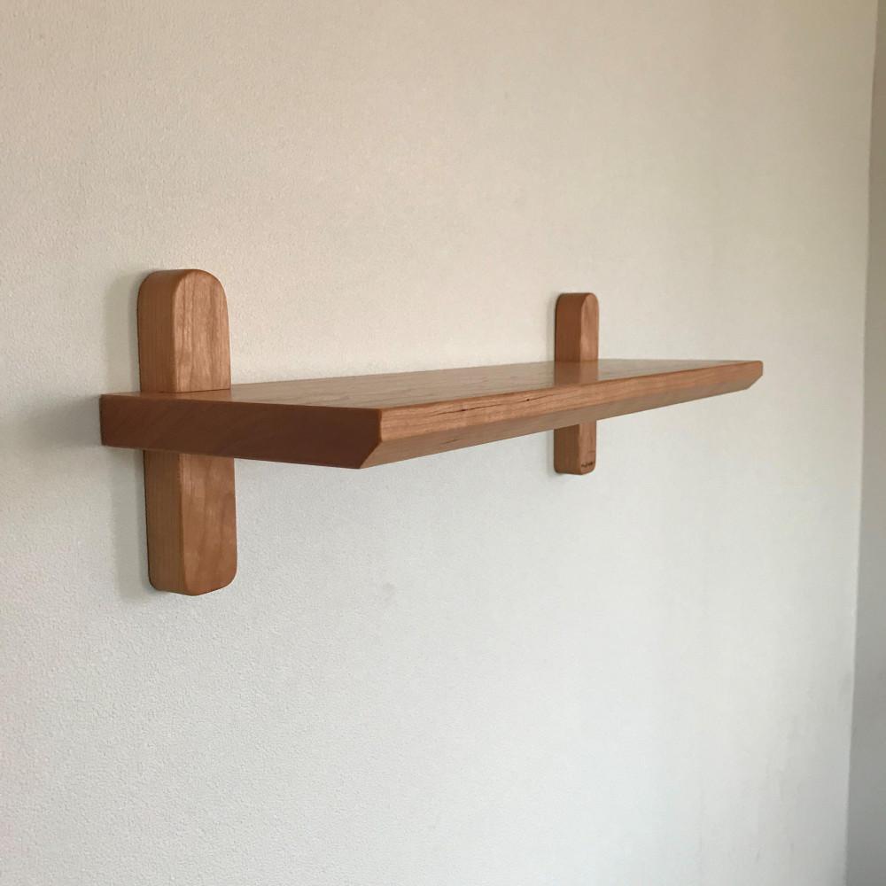 【ウォールシェルフ・シングル：壁に取り付ける(引っ掛ける)家具】棚 シェルフ ウォールシェルフ ラック ウォールラック チェリー 壁掛け 壁掛け収納 石膏ボード 賃貸 どこでも nove