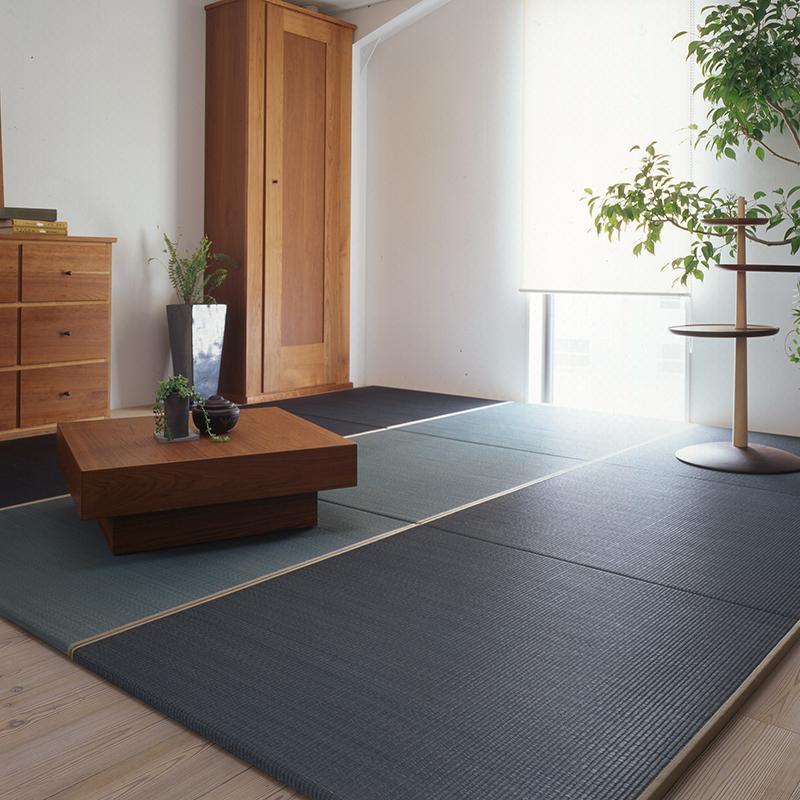 国産い草 置き畳 フロア畳「TATAMIST」 6枚組(3畳分) 目積織り