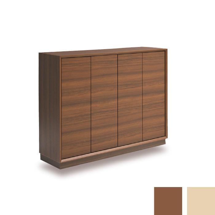 大川家具　国内製造　シューズボックス　リビングボード　四季　1200L　幅119cm　ロータイプ