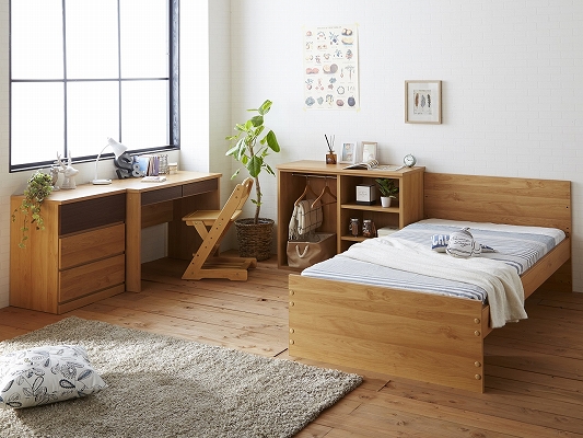 【開梱設置】”コンパクト”国産組み換え式システムベッド【マッシュ】ブラウン