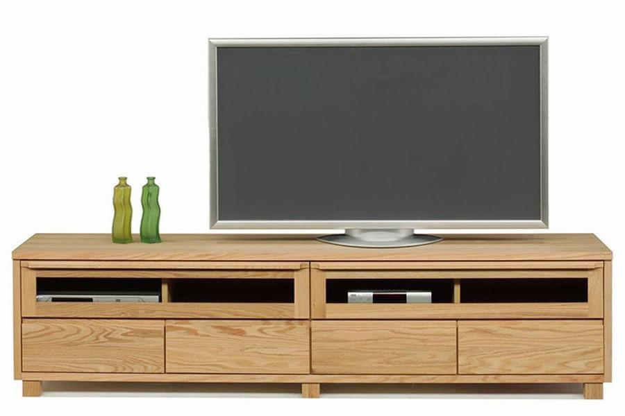 【幅200 奥行46 高さ49.3】アンリ200センチ幅テレビボード（レッドオーク）