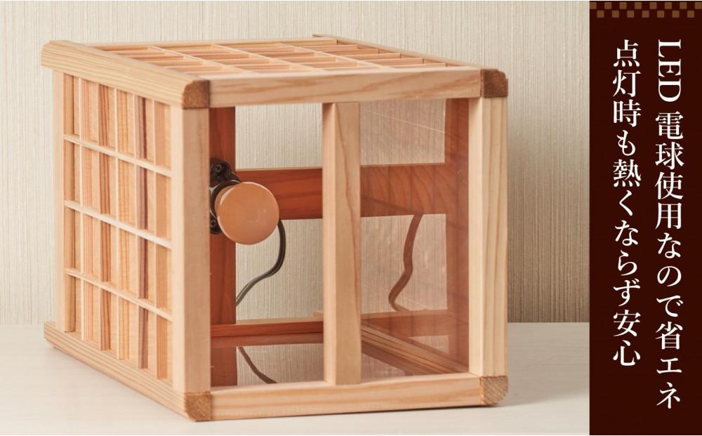 角行灯「匠」 Mサイズ 桜ツキ板(格子組子)