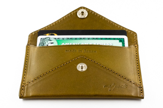 maf pinto 薄型名刺入れ レザーカードケース オリーブ