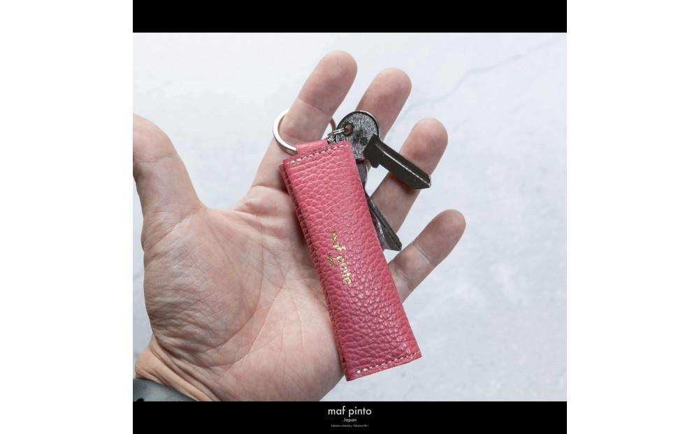 maf pinto (マフ ピント) キーリング キーホルダー 小銭入れ付き ミニ財布 ピンク ADRIA LINE レザー 本革 日本製