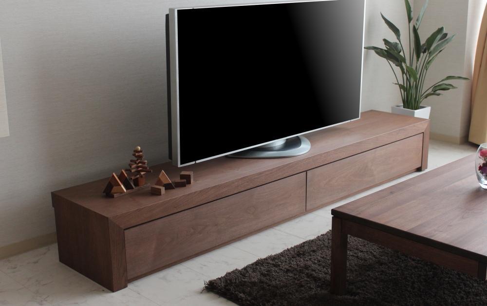 【ICHI TV Borad 2400mm】ウォールナット オイルフィニッシュ リモコン対応 シンプルで重厚なデザインのテレビボード 家具 テレビ台 テレビボード TVボード AVボード 棚 リビングボード サイドボード ローボード MUFactory