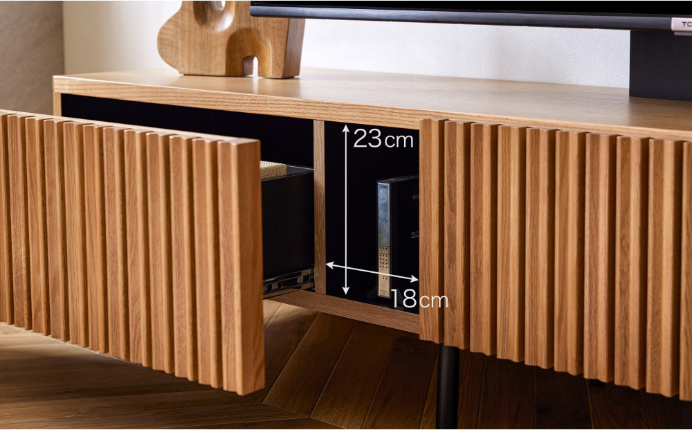 テレビボード 220cm ローボード ルーク2 ＜オークヴィンテージナチュラル＞【モーブル／大川家具】