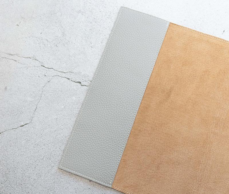 maf pinto (マフ ピント) ノートカバー B5サイズ ライトグレー ADRIA LINE レザー 本革 日本製