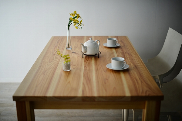 【大分県天領日田杉だけで作る】モリダイニングテーブル 120 国産杉