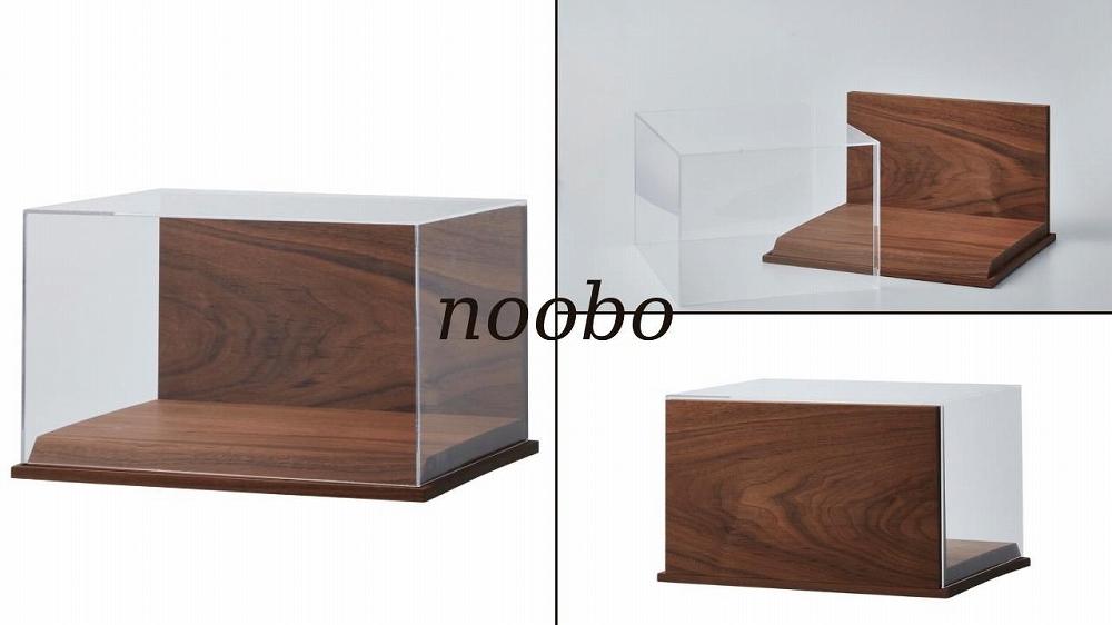 noobo シューズケース スニーカーケース アクリルケース 天然無垢材 ウォールナット BIG
