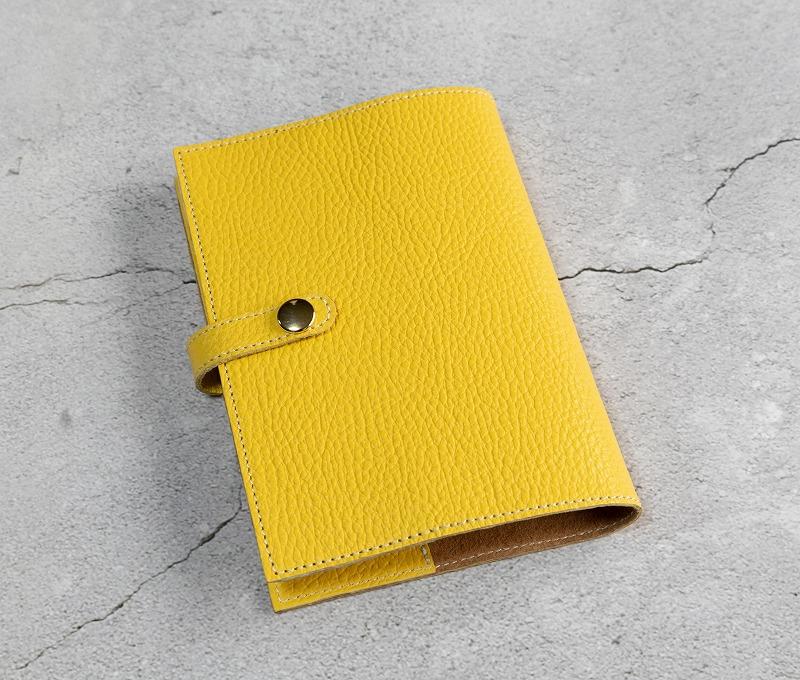 maf pinto (マフ ピント) 手帳カバー＆ブックカバー ライトイエロー ADRIA LINE レザー 本革 日本製
