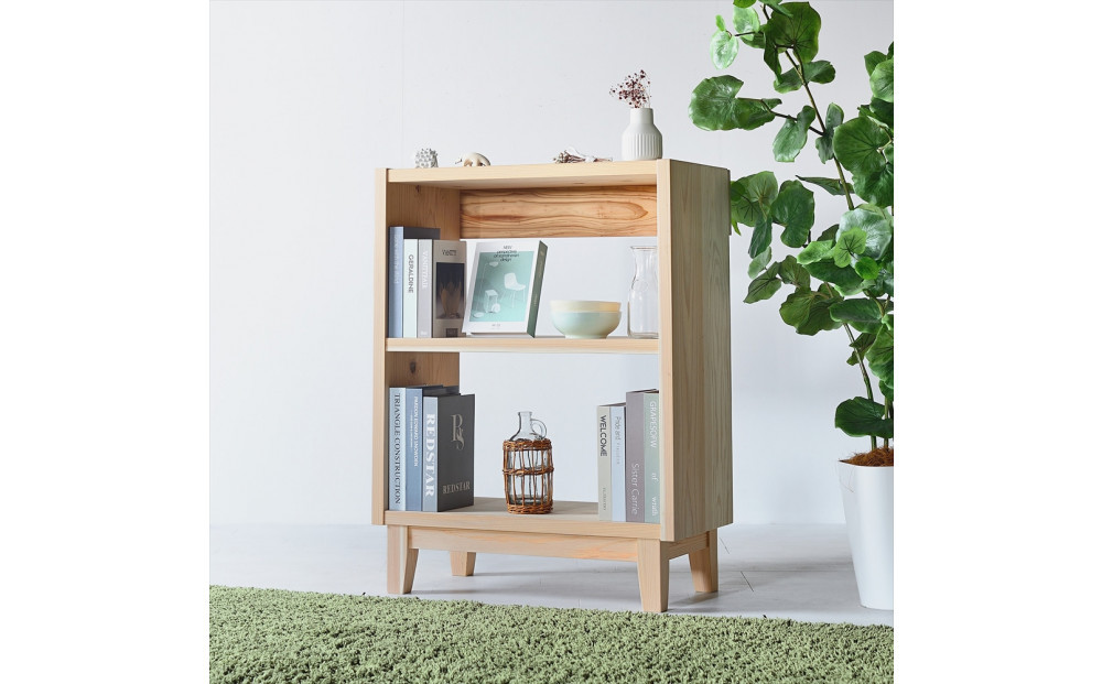 【木の香かおる国産杉の本棚】木の香ブックシェルフ 70 無塗装 九州産杉 大川家具