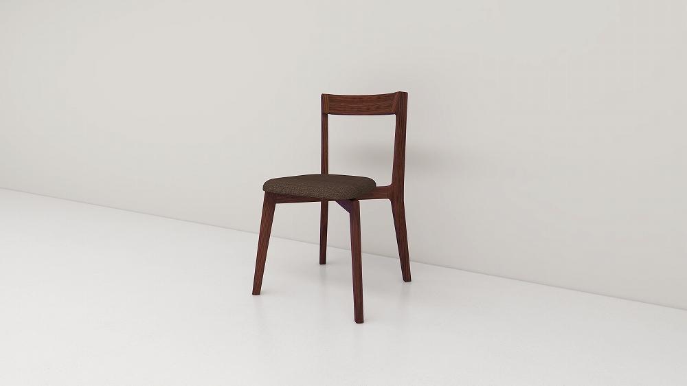 【開梱設置】高野木工 リアルトチェア ウォルナット 生地：CHART3 ショコラブラウン【10年保証】