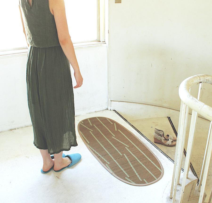 OTO い草ドアマット 48×120cm【POKI-POKI BR】