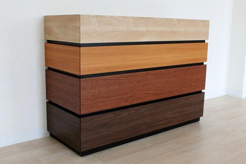 【幅114.6 奥行42.8 高さ80.3】モダニカ115-4チェスト