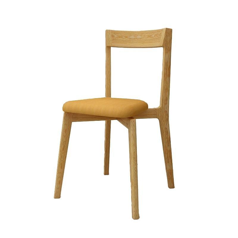 【開梱設置】高野木工 リアルト チェア ホワイトオーク 生地：CHART7 キャメル【10年保証】