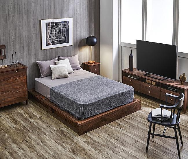 ベッドフレーム カゲヌイ ダブル【ウォールナット】