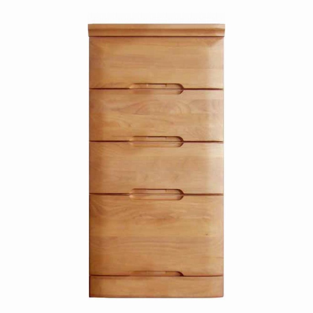 チェスト タンス 幅44 4段 奥行44 アルダー材 ナチュラル色 プラム 桐たんす 箪笥 婚礼家具 衣類収納 大川家具【丸田木工】